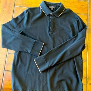 Black Long Sleeve Polo Shirt
